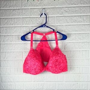 Torrid Pink Lace Front Close Lightly Lined